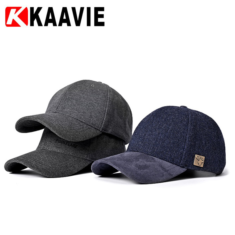 Kaiwei Woolen Hat Autumn and Winter Men's Warm Korean Style Short Brim Peaked Hat Fashion Trendy Street Baseball Hat Customization