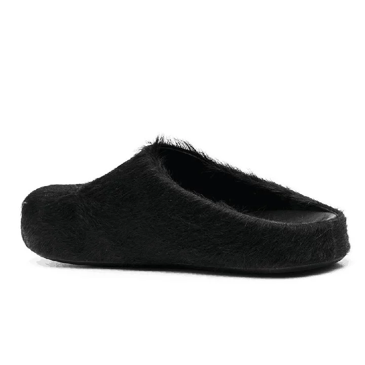Sandals men's summer 2025 European and American fashion personality luxury horsehair flat heel Mueller shoes breathable and comfortable beach shoes