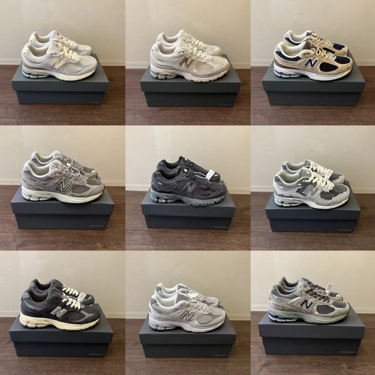 Pure Original Lang Xin Bai Ka Thick-Soled Trbottomyy Versatile Sports Shoes for Women Nb2002R Classic Gray Yuanzu Gray Men's Shoes
