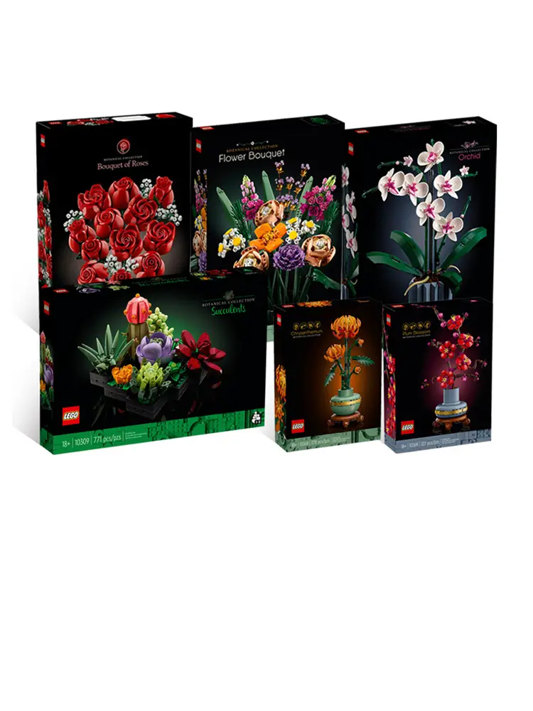 LEGO 10280 bouquet of flowers, roses, flowers, eternal flowers, girl assembly block toy gift
