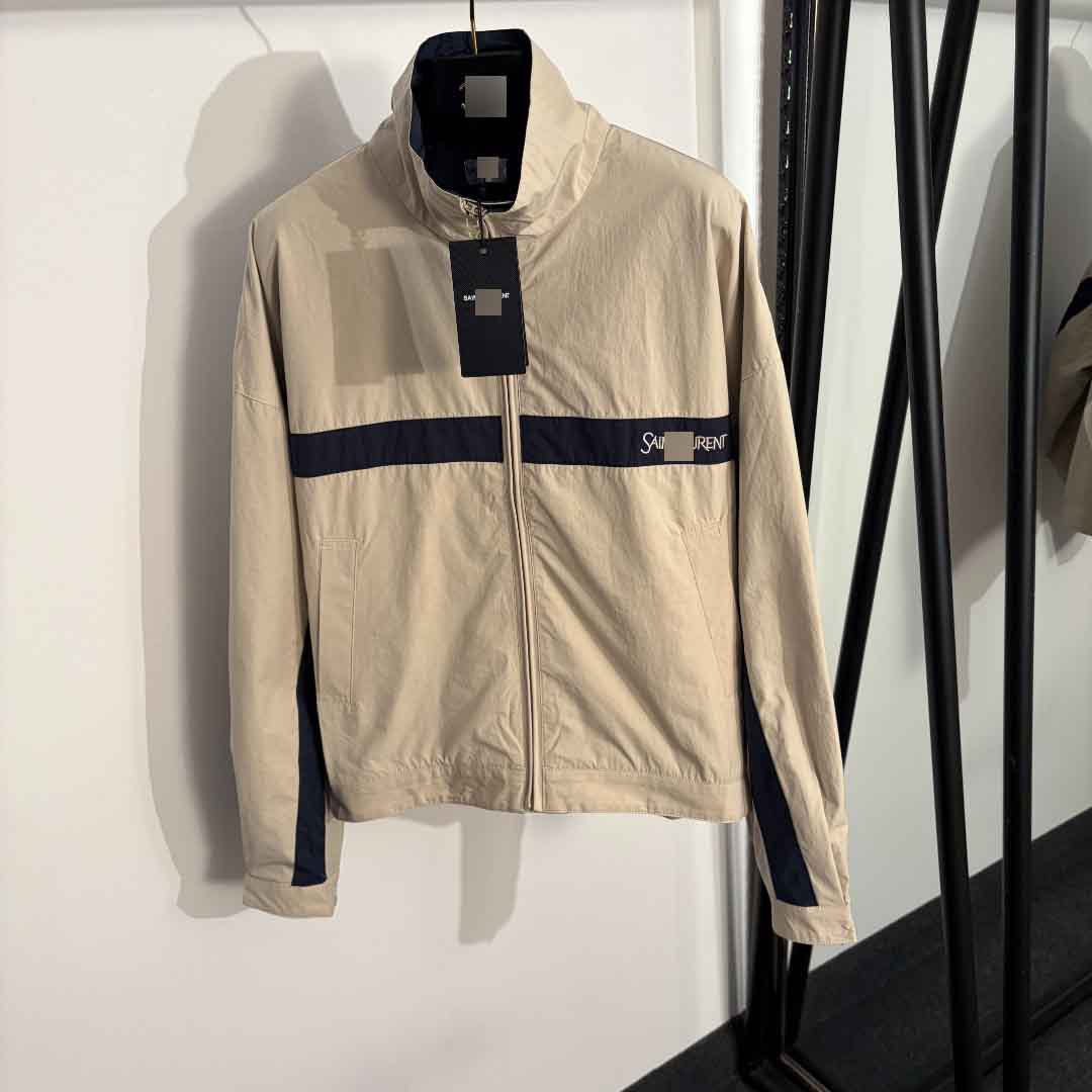 Nanyou Cross-Border Hot-Selling New Y Brand Zipper Head Logo Letter Embroidery Color-Blocked Stand Collar Long-Sleeve Windbreaker Jacket Foto QC de 1688 na Qualit.ly