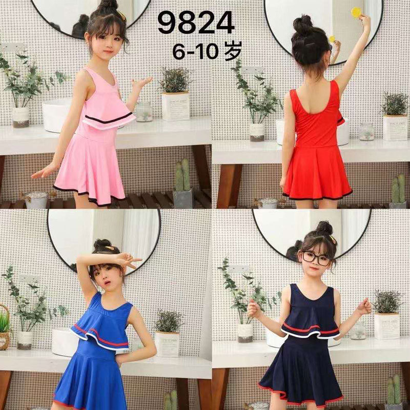 One-piece Children's swimsuit cute cartoon pattern extra large children's swimsuit 6-10 years old) 9824 swimsuit