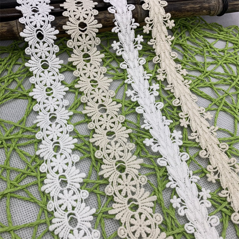 Exquisite cotton water-soluble bar code lace children's clothing women's clothing dress dress collar cuff lace accessories width 3.2cm