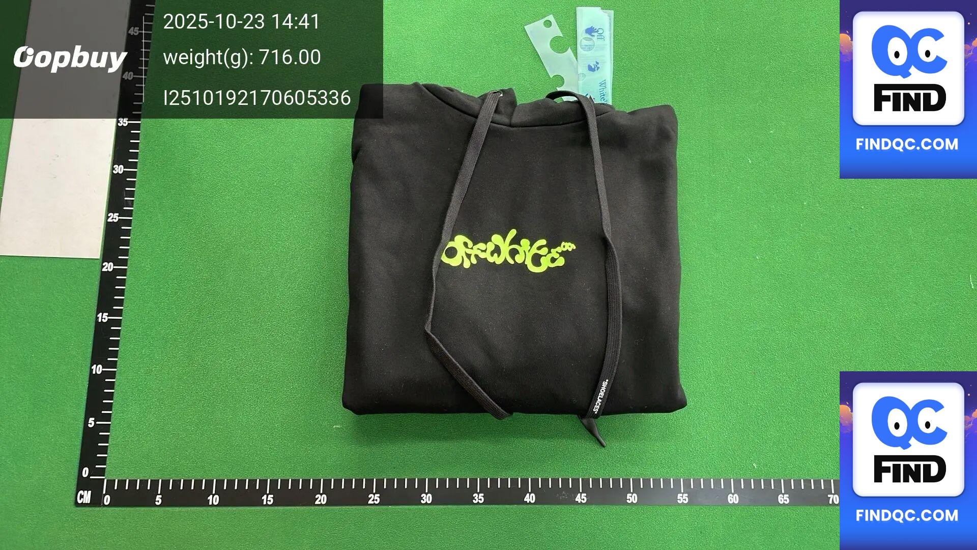 Off-White Black Arrow Print Hoodie QC