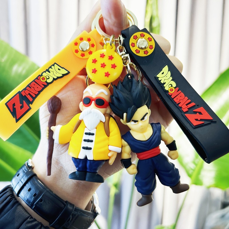 Cartoon Dragon Ball silicone doll Monkey King keychain pendant cartoon character ornaments small gift wholesale
