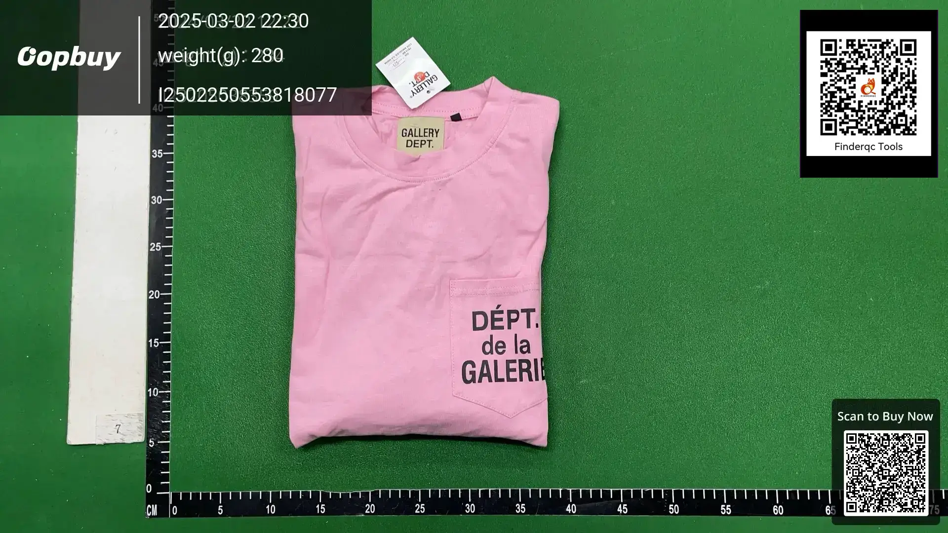 Exterior GALLERY DEPT Classic Letter Slogan Arm LOGO Printed Round Neck Wafflet Base Long Sleeve T-Shirt