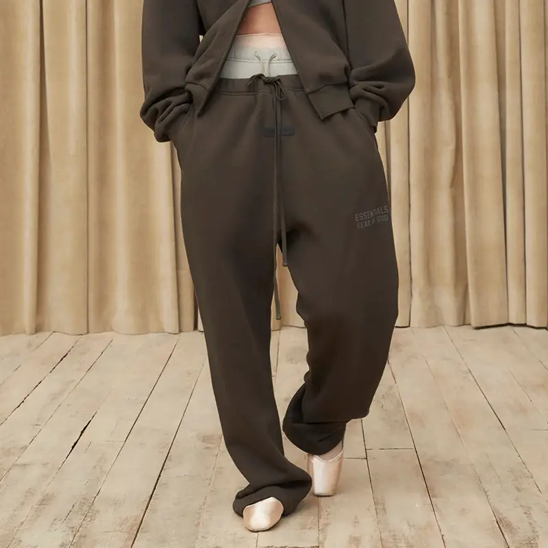 ESSENTIALS HHH compound line straight pants high street loose casual sports drawstring wide mouth pants sweat pants men
