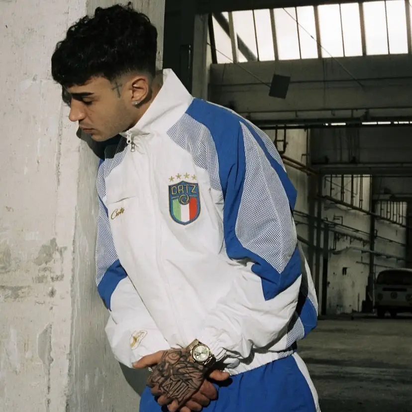 Corteiz恶魔岛 Embroider Color-Blocked Stand Collar Thin Style jacket Men's Drill Streetwear Trendy Loose Cardigan Outwear