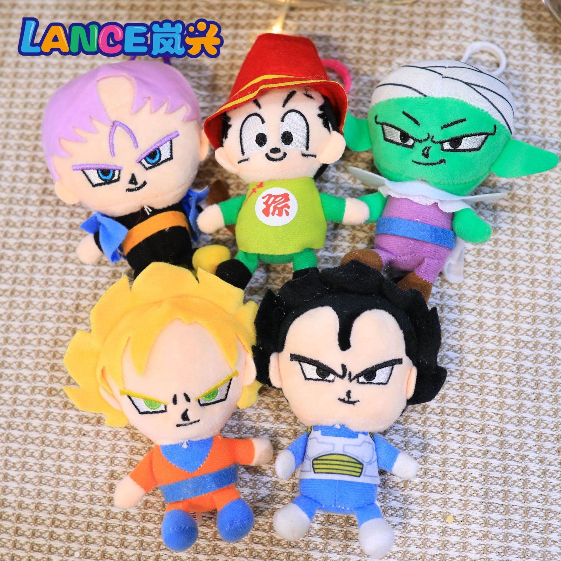 4inch Dragon Ball Five Styles in Stock 12cm Tiktok Popular Plush Toy Claw Machine Doll Keychain Pendant Mini