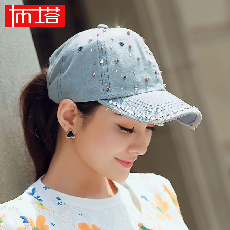 Cowboy Hat Women's Washed Cap Women's Korean-style All-match Face Shown Small Women's Spring and Autumn Fashion Baseball Cap 4PT4162