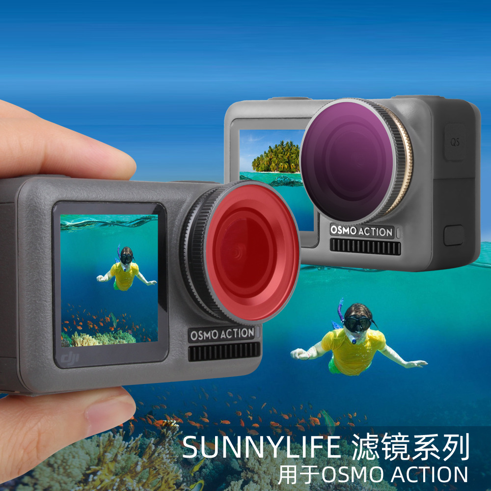 Sunnylife Osmo Action Camera Osmo Action Diving Filter Adjustable Ndpl Cpl