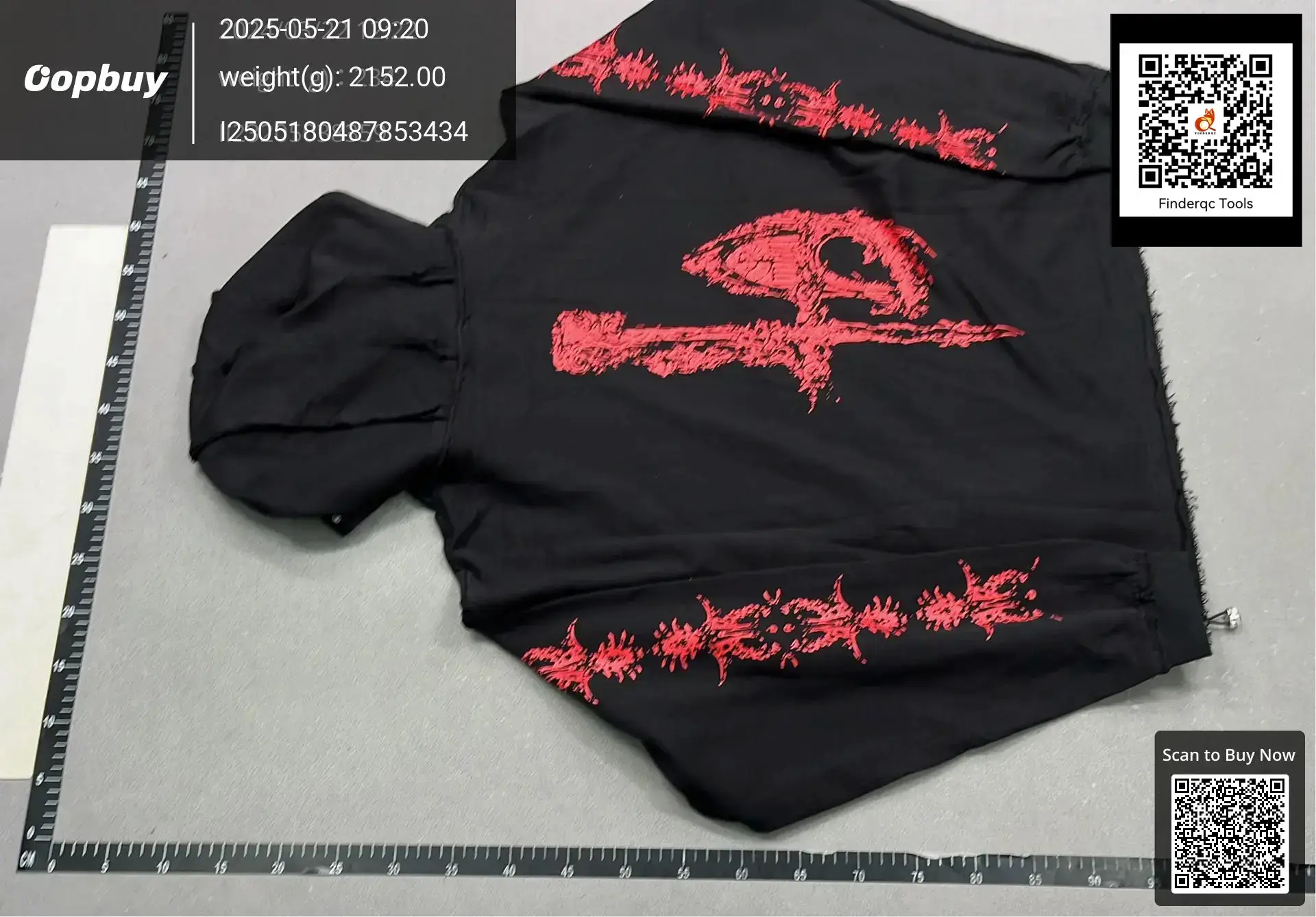 G Test Thug Club Heavy weight Keel Totem Devil Print Custom Rivets Distressed Zipper Hood Sweatshirt Outwear