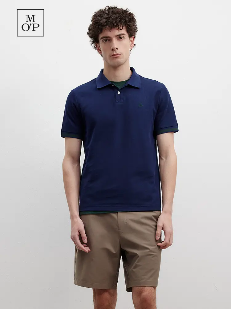 [Cool and Quick-Drying] Mop2025 Summer New arrival Moisture-Absorbent and Breathable Business Casual Contrast Color Short-Sleeved Polo Shirt for Men