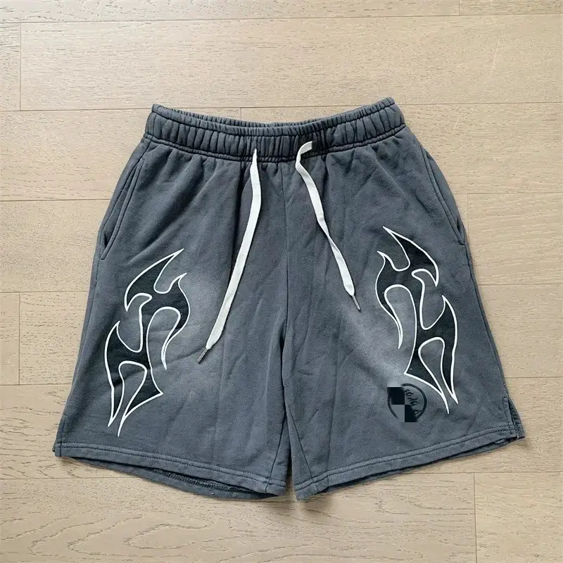 saint vintage正确版本水洗做旧短裤五分裤高街朋克摇滚裤子