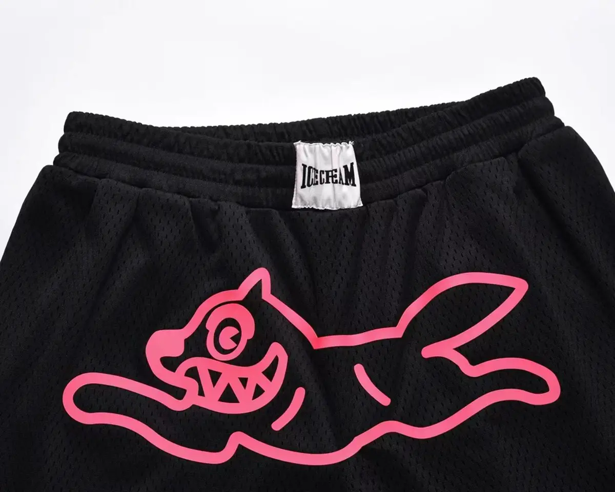 Summer 24ss American Street BBC Flying Dog Color Matching Mesh Breathable and Loose Basketball Sports Hip-Hop Couple Shorts