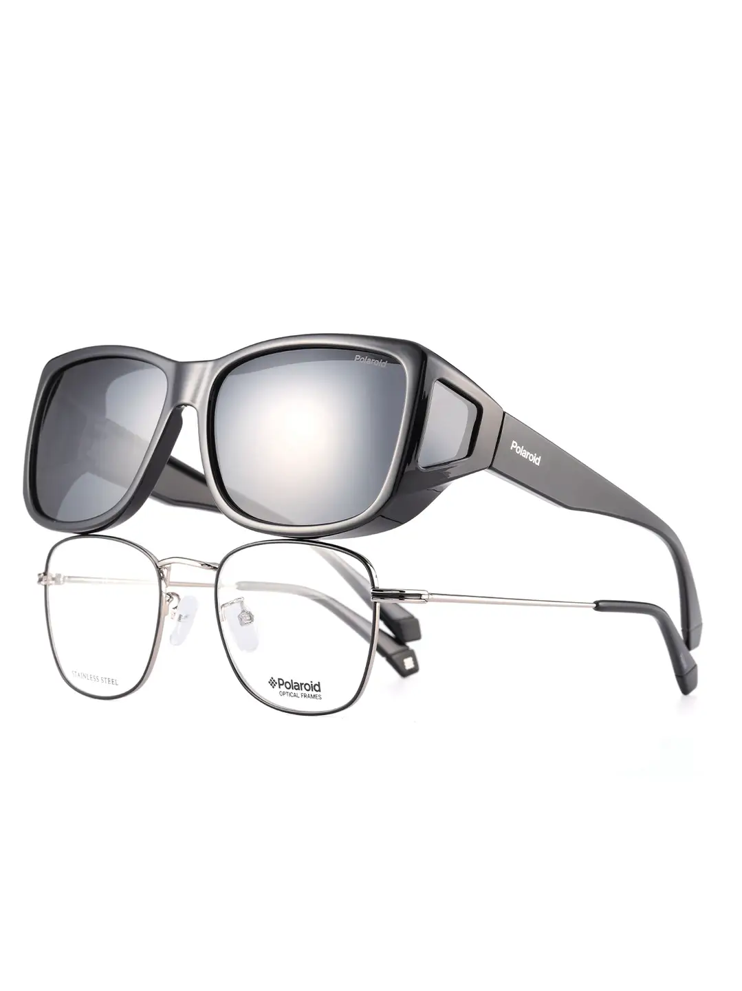 Polaroid Polarized Sunglasses Myopia Set Mirror Anti-Uv Large Square Frame Male Driving Sunglasses 9016