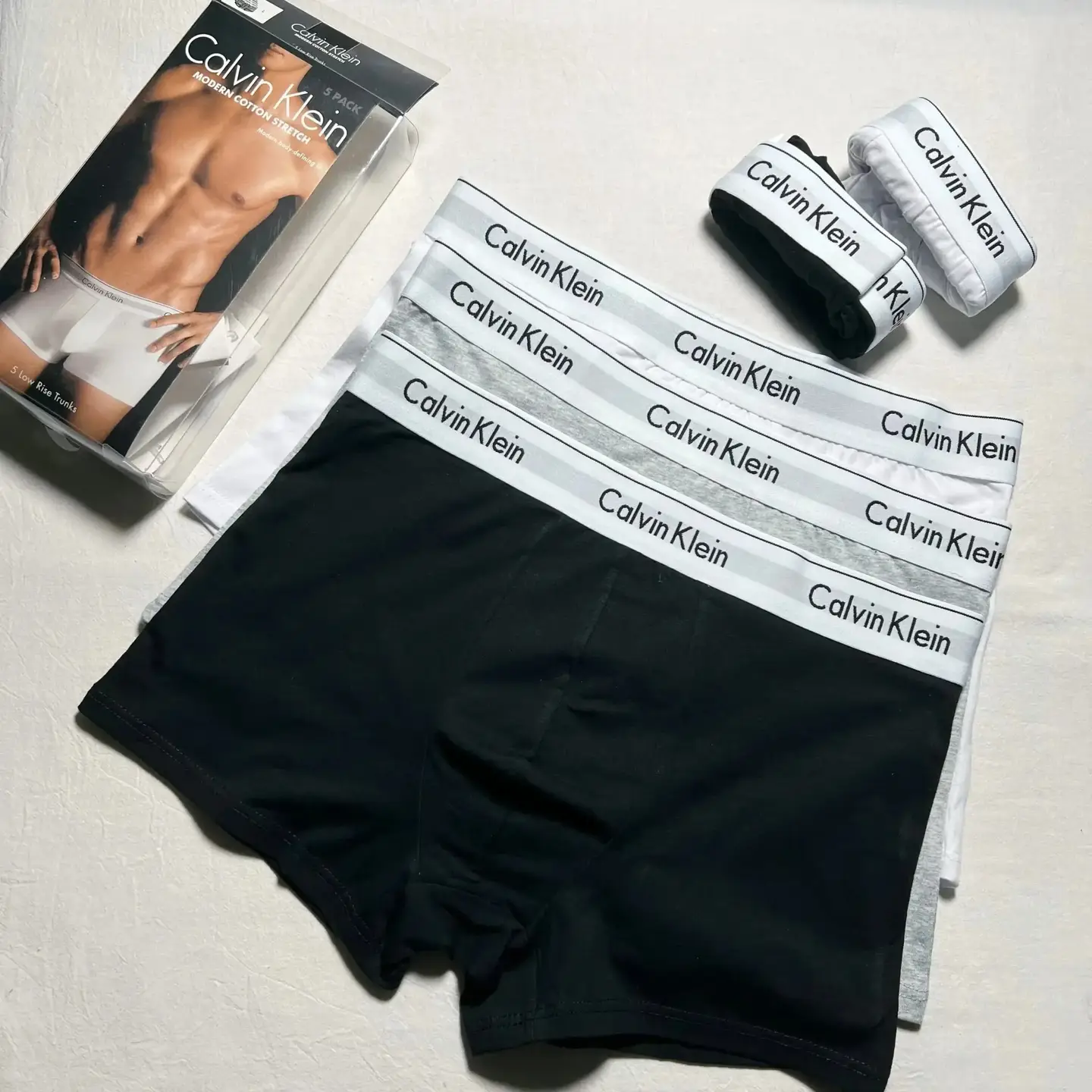 Calvin Klein Modern Cotton Stretch 5 Pack Low Rise Trunks