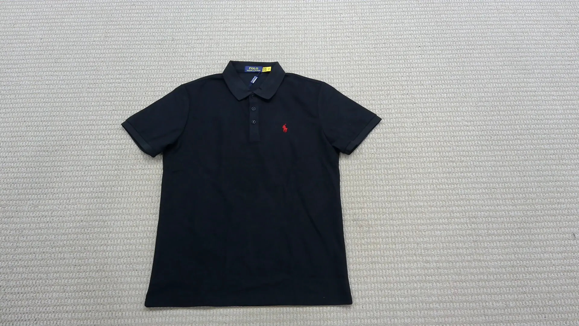 Polo Ralph Lauren Black Polo Shirt with Red Pony Logo