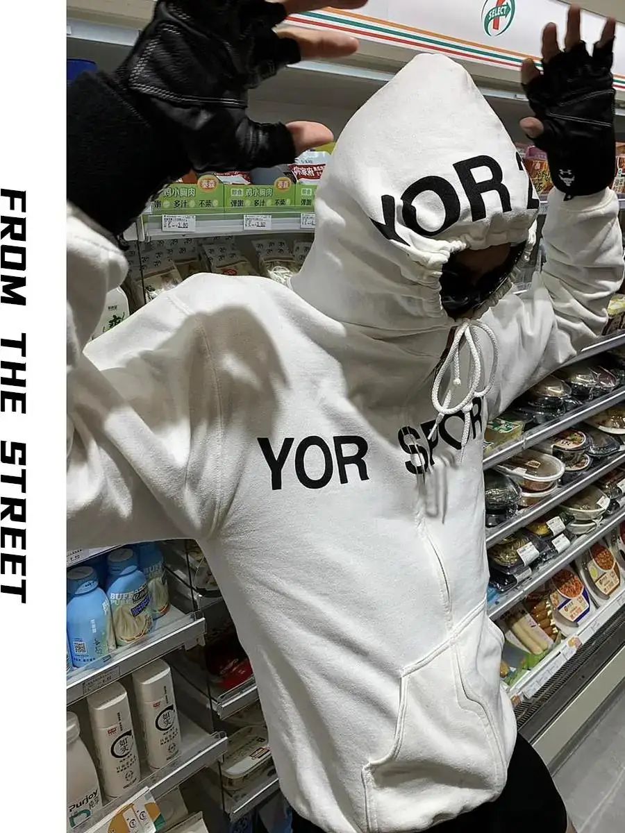420g Heavyweight American-Style Loose Printed Cardigan, Loose Slogan Hoodie, Couple Sweatshirt for Men and Women
