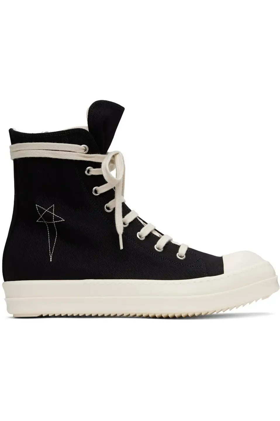 Rick Owens Black Hexagon Hi-Top Sneakers
