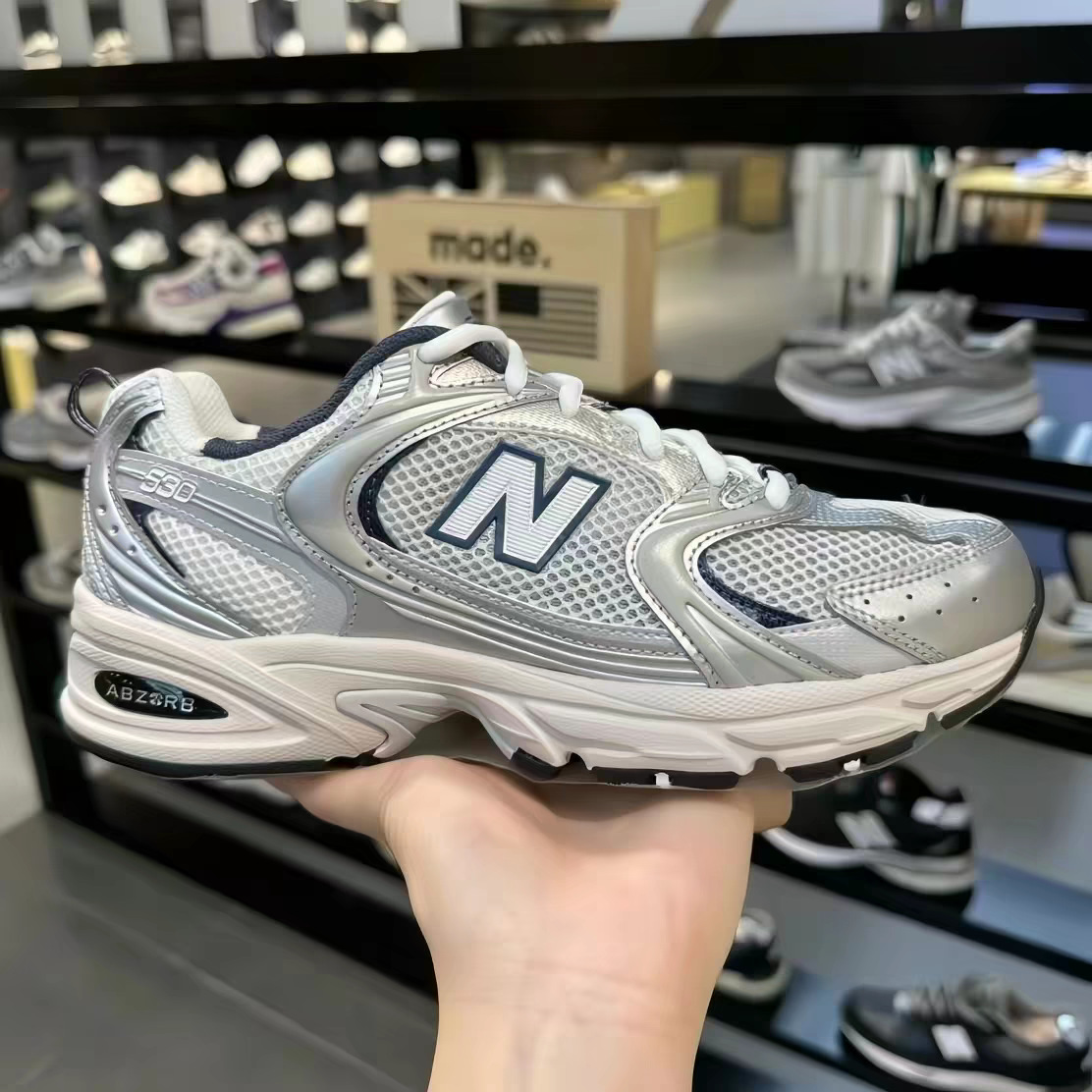 Putian Shoes Pure Original Nb530Sg Running Shoes, Men's and Women's Thick-Soled Height-Increasing Sports Shoes, Retro Dad Shoes, Cross-Border QC-foto van 1688 op Qualit.ly