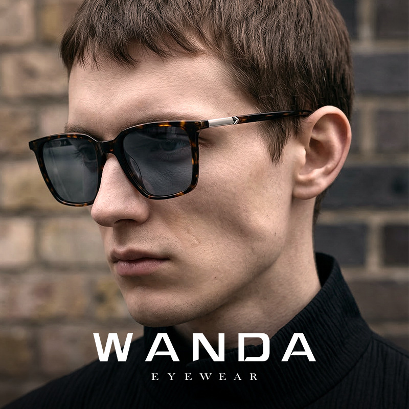 New Large-Frame Tac Polarized Retro Sunglasses with Uv Protection and Pc Temple Pieces for Driving, Cycling, and Outdoor Activities