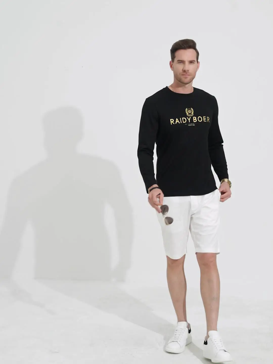 [Embroider + Hot Stamping] Raidy Boer/Raidy Boer Spring 2025 Men's Wear letter Long sleeves T-Shirt 6010