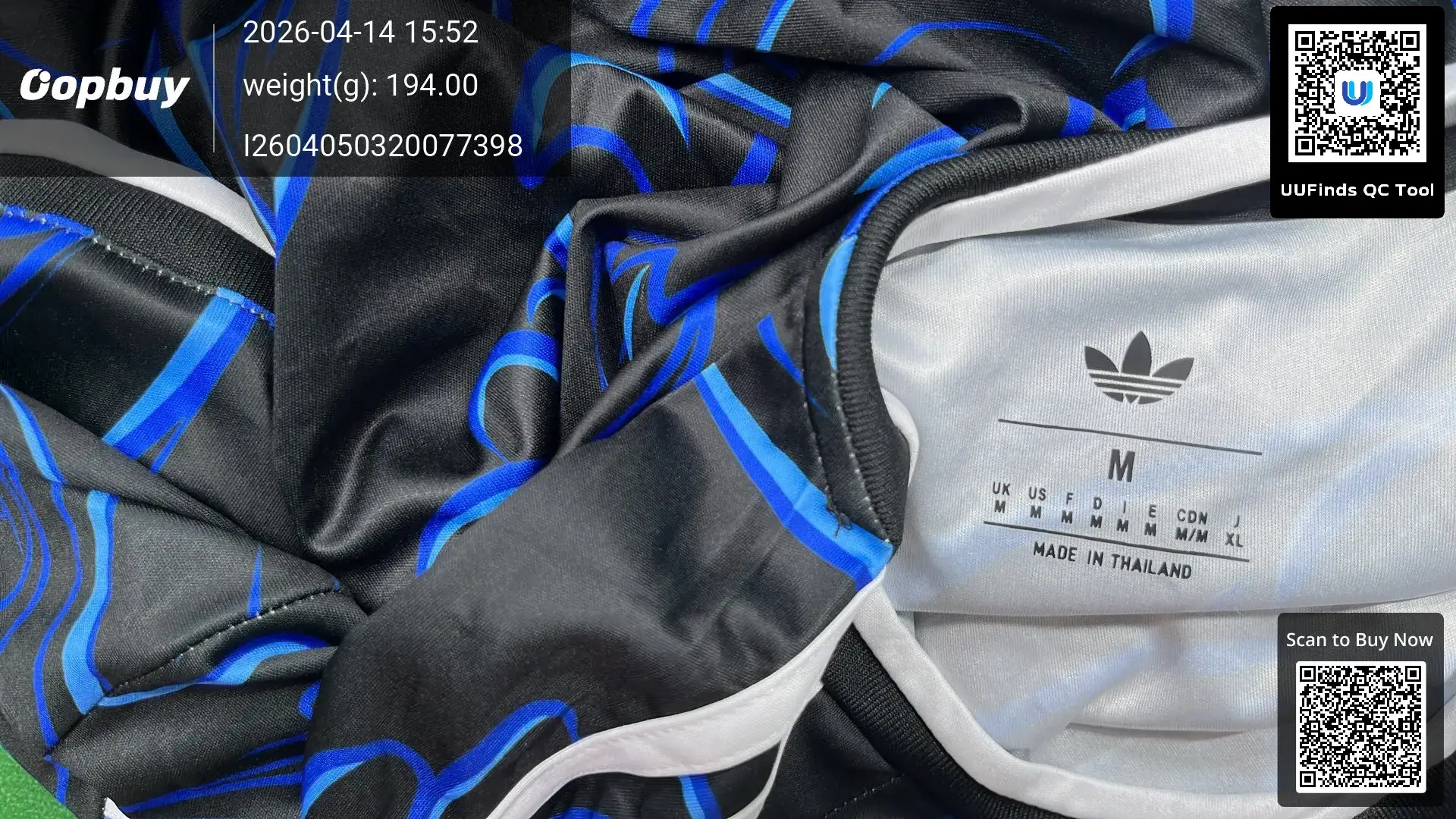 Adidas Black Blue Flame Jersey