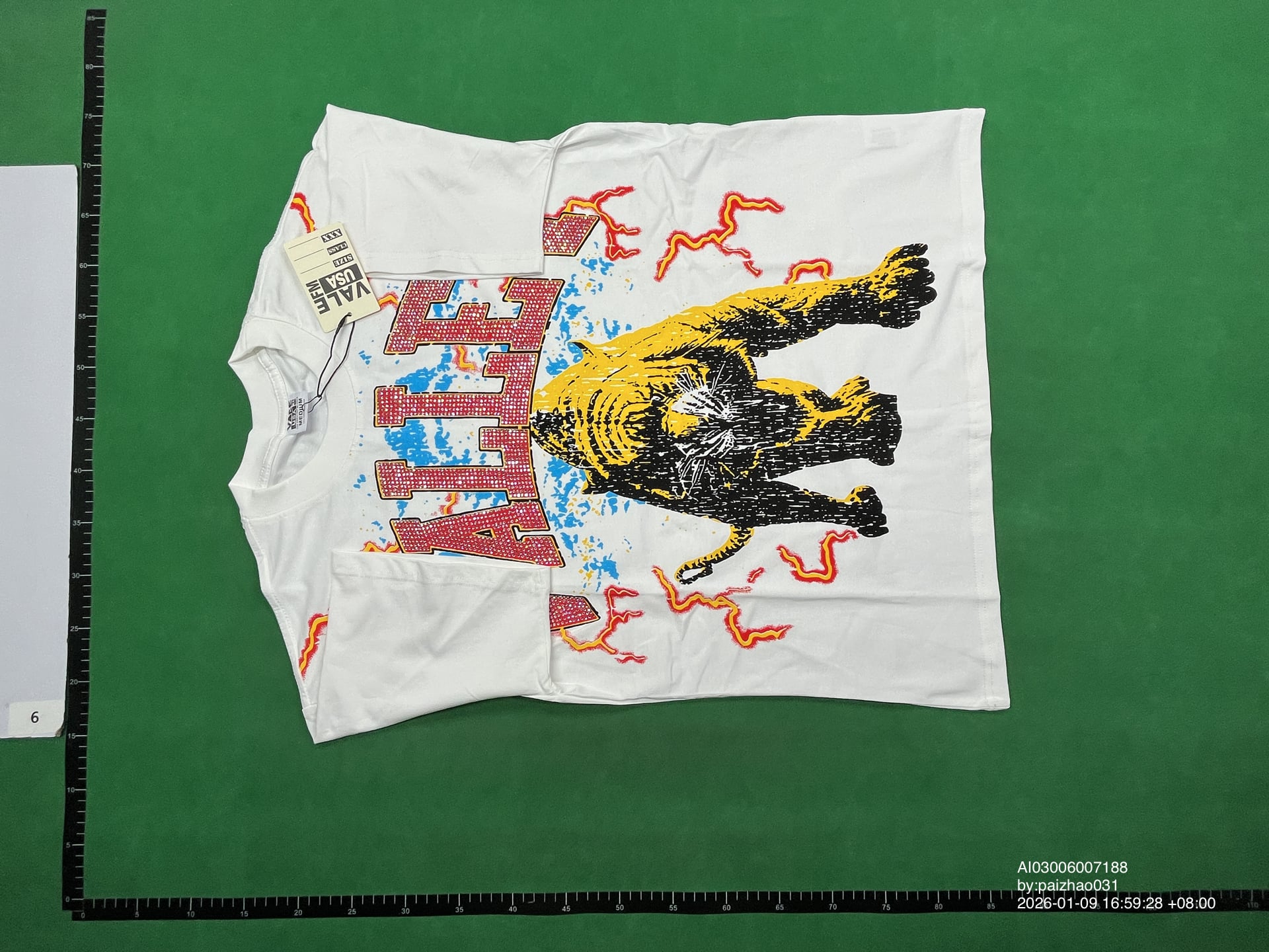 High Quality Valley Dreams Bling Tee Hot Diamond Washed and Distressed American Fashion Brand Short-Sleeved T-Shirt Cross-Border QC