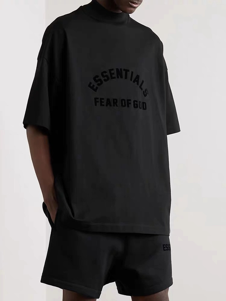 24SS double line ESSENTILALS ZONE heavy loose round neck short sleeve T-shirt men and women couple fashion brand