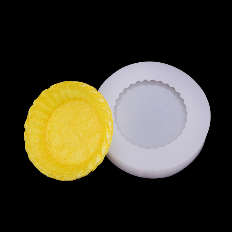 Egg Tart Skin Silicone Mold Cake Decorative Creative Mousse Pastry Baking Chocolate Aromatherapy Candle Mold