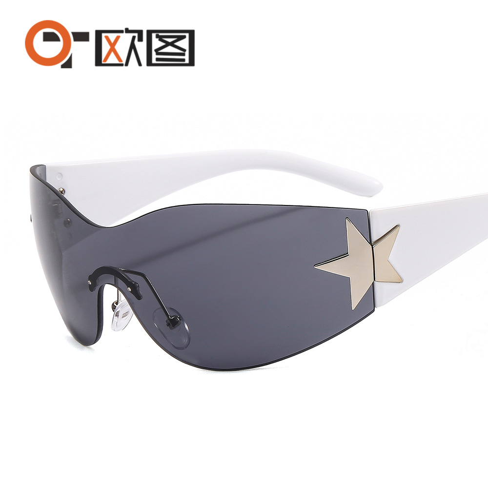 Y2g European and American hot girl ring five-pointed star sunglasses cross-border Amazon Fashion sports sunglasses YK531