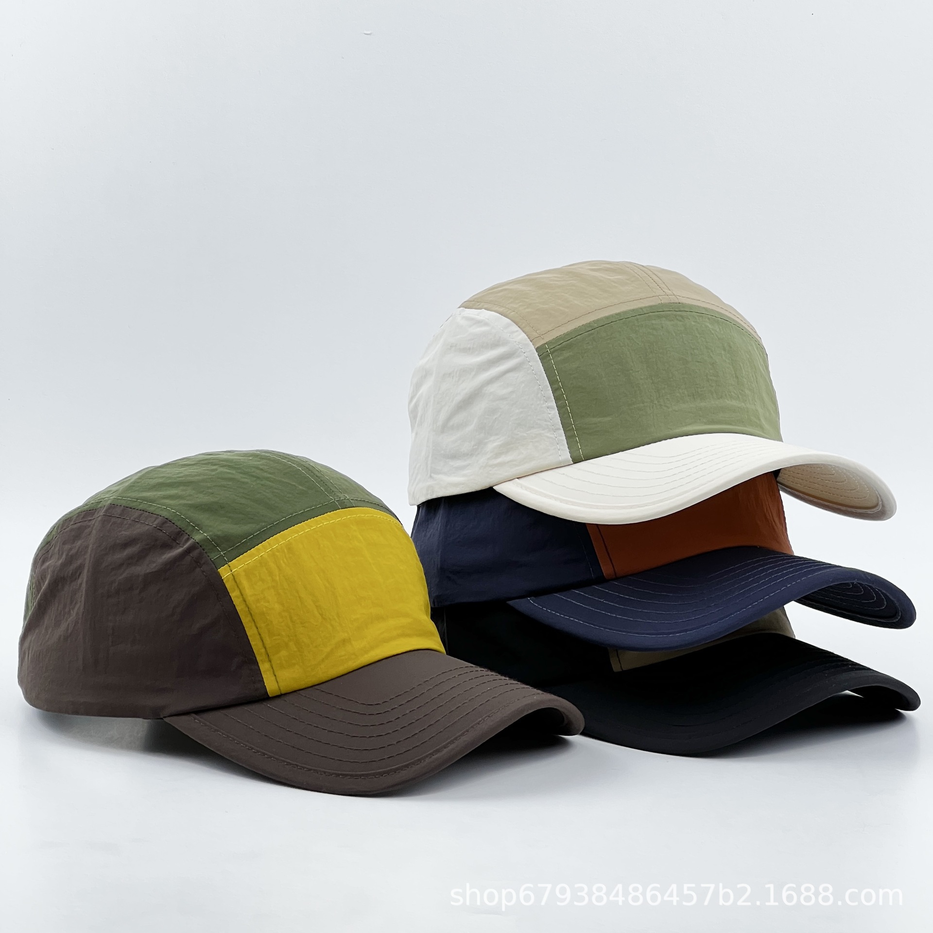 Quick-drying cap women's summer sunscreen sun hat color matching baseball cap all-match casual retro personalized fishing hat