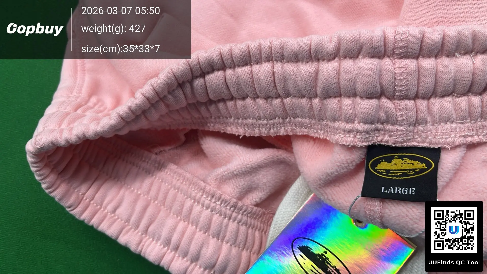 Corteiz sweat shorts pink