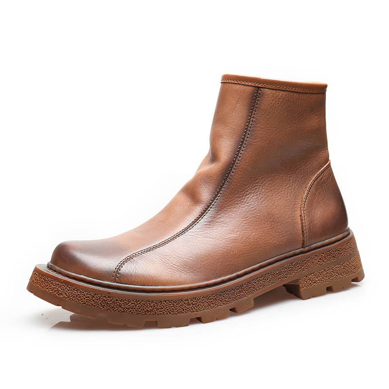 Order a pedal Chelsea boots men's thick-soled zipper British style retro Martin boots men