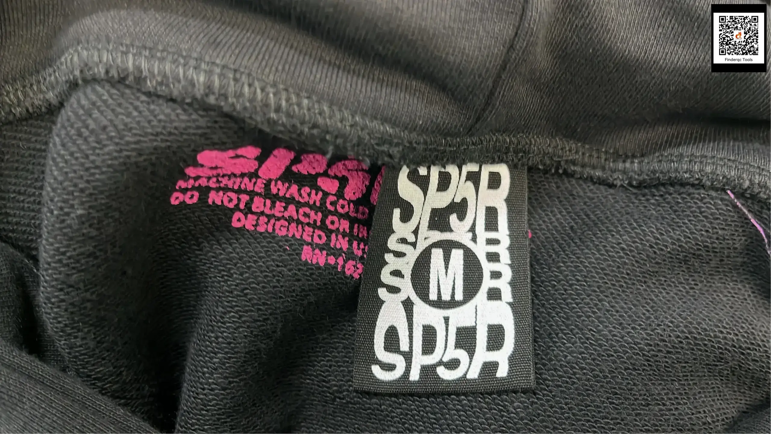 Popular Sp5der 555555 Pink trendy street high weight loose men's and women's hooded hoodie