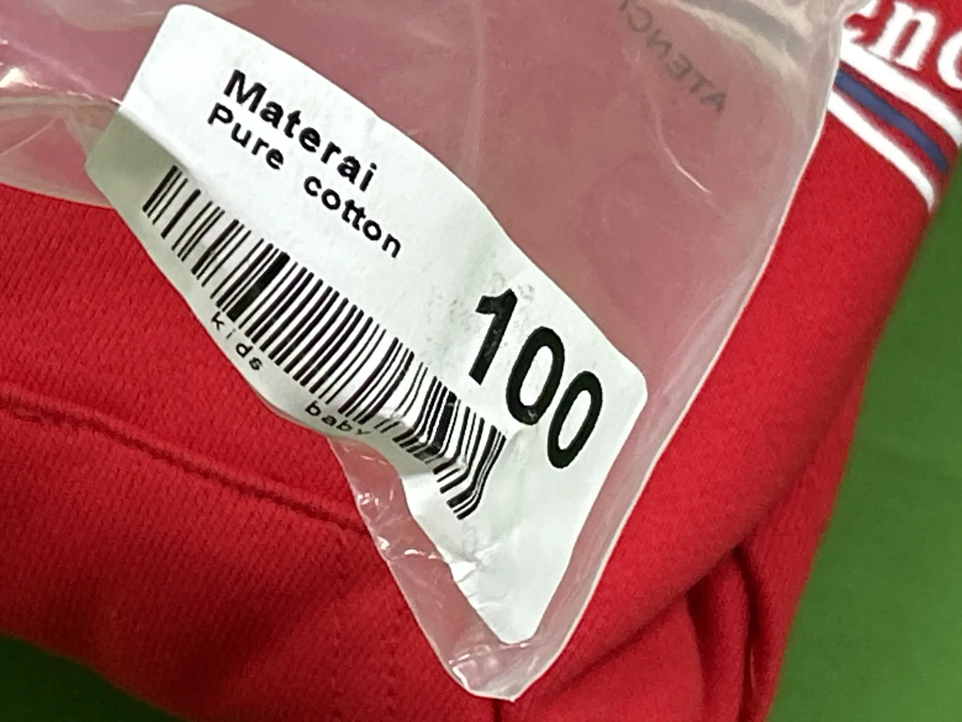 Materai Kids Pure Cotton Hoodie Red 100