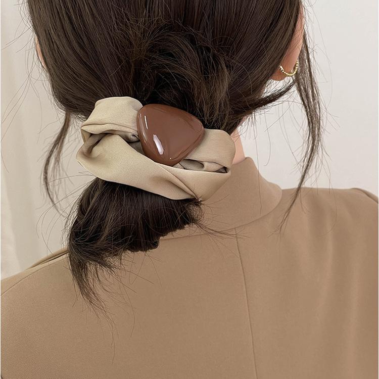 Super gentle! High-grade satin hair band headdress flower hair rope large intestine ring headdress hair accessories ponytail Internet celebrity new hair rope