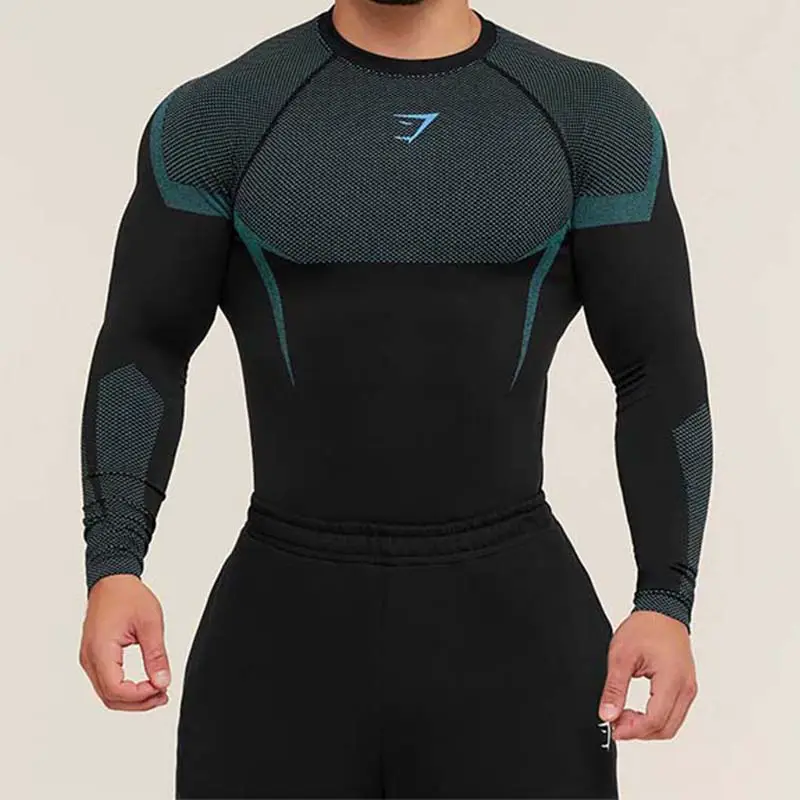 Gymshark Men's Black Long Sleeve Training Top