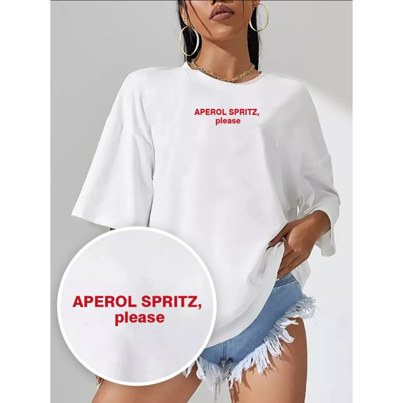2025 Summer New Style 100% Pure Cotton Short-Sleeved T-Shirt, Lazy Style, European and American Style, Simple, Stylish, Chic Top