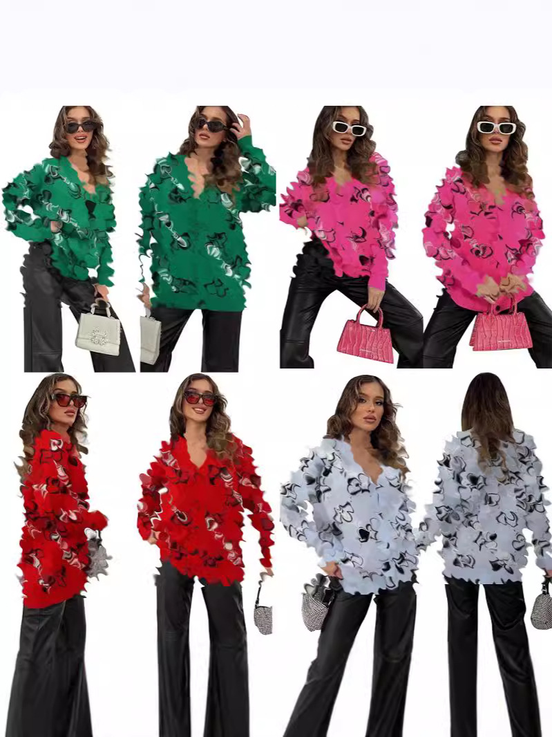 Y71531 European and American women's cross-border autumn and winter new sweater Amazon fashion cardigan skirt 4 color in stock