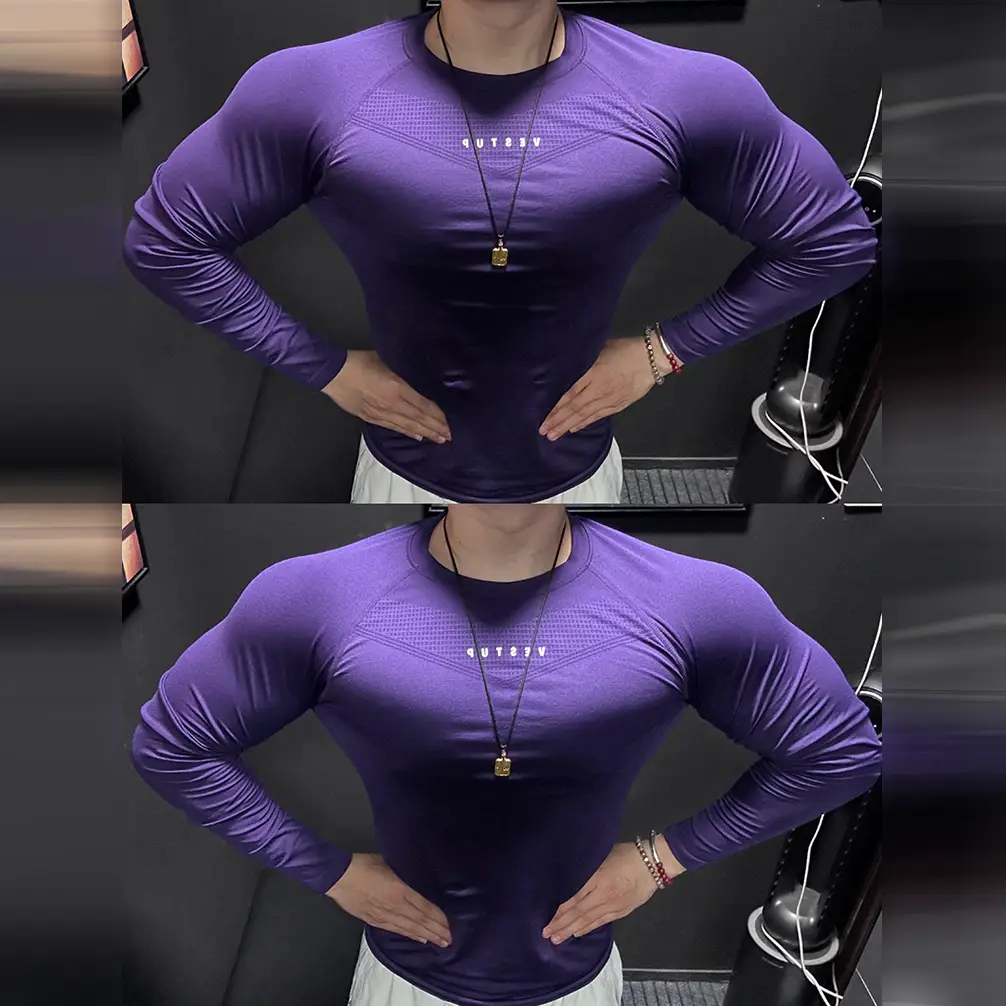 Seamless Long-Sleeved Fitness Top, New Autumn and Winter Style, High Elasticity, Waist-Cinching, Breathable, Tight-Fitting Raglan Sports T-Shirt Training Wear