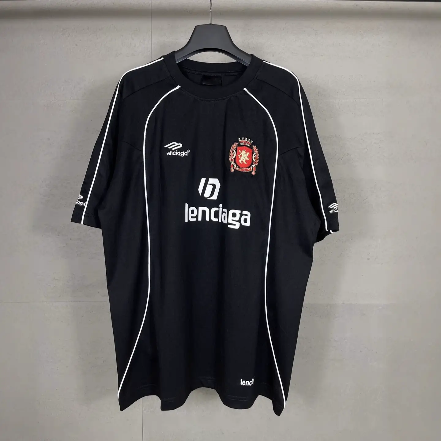 High Version Paris 2025 New B Family Co-Branded Football Sportswear Logo Embroider Printing Os Loose Short-Sleeved T-Shirt