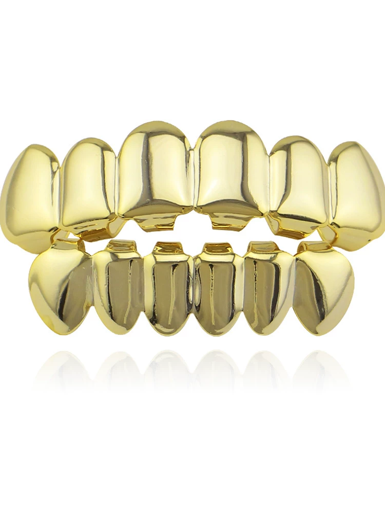 Tiktok Halloween Hip-Hop Gold-Plated Braces Suicide Squad Clown Hiphopgrillz Rap Performance Teeth