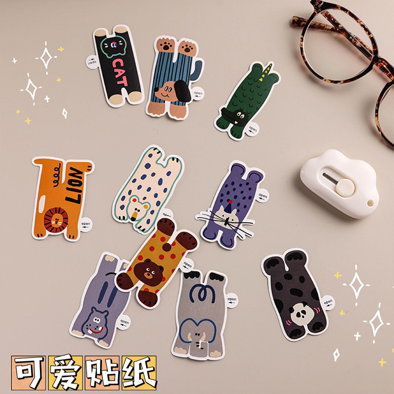 Cartoon Cute Animal Sticker Sealing Sticker Children's Hand Account Material Mobile Phone Decoration Sticker Sticker