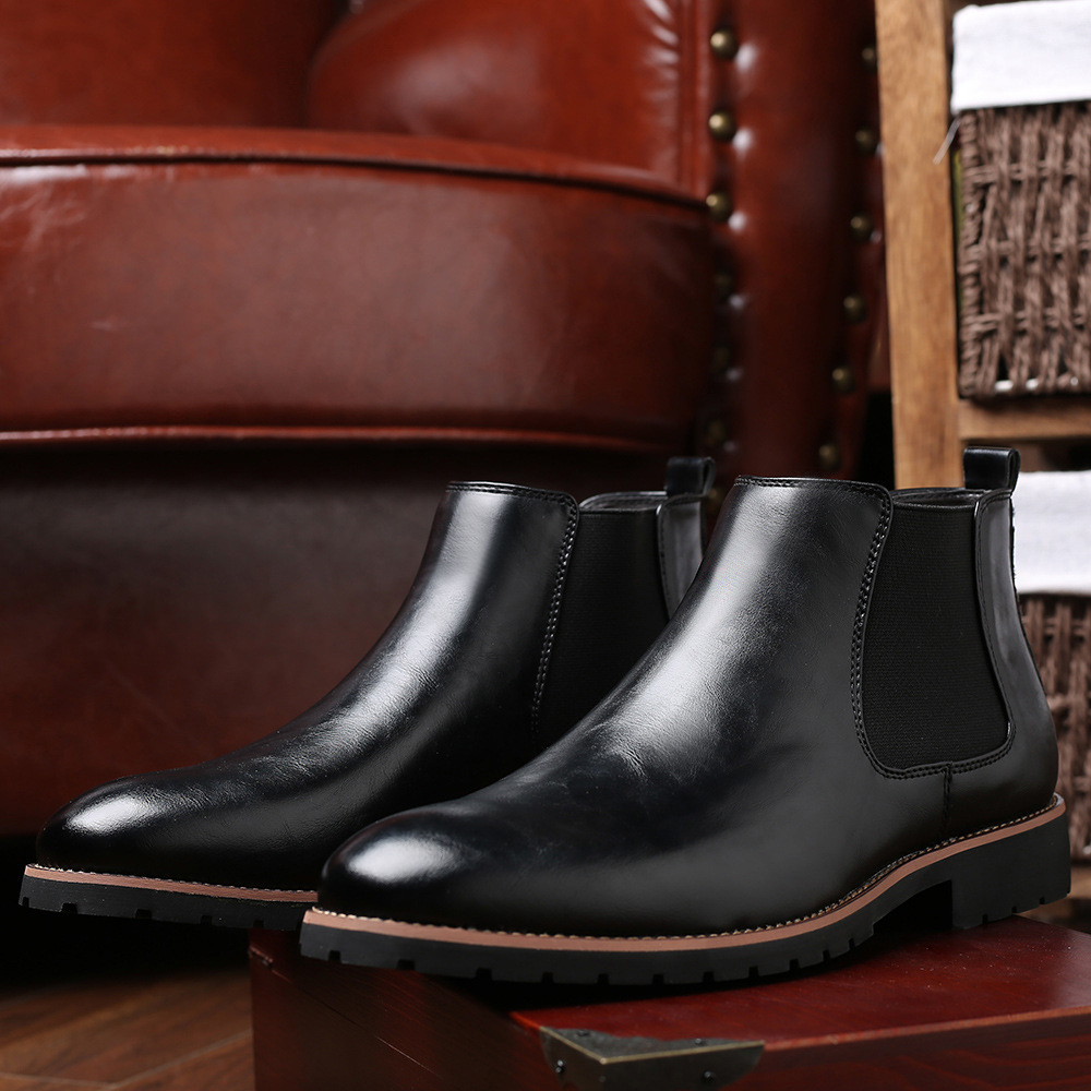 New Men's Casual Chelsea Boots Versatile Short Boots Men's Cross-Border Export Large Size Men's Shoes Boots Timla