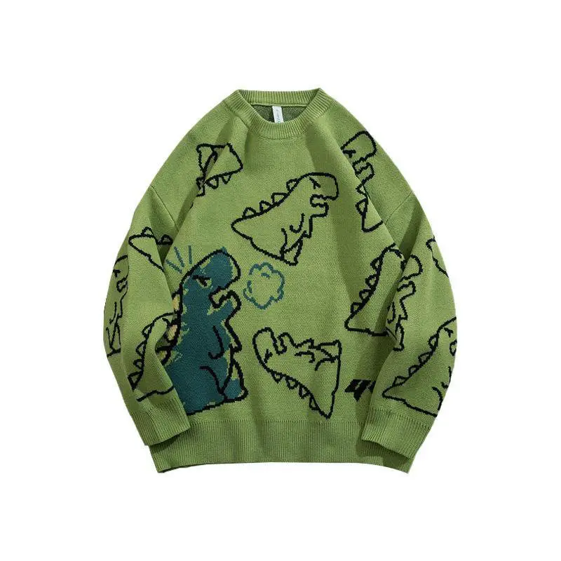 2024 Cross border Xiyin Amazon Women's Dinosaur Knitted Sweater 2024 Men's New Product Foreign Trade European and American Sweater