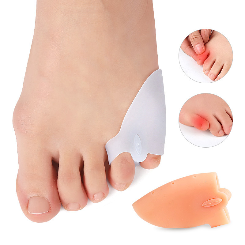 Upgraded Version with Adjustable Strength, Double Ring Toe Separator for Little Toes, Overlapping Toe Separator, Toe Sleeve