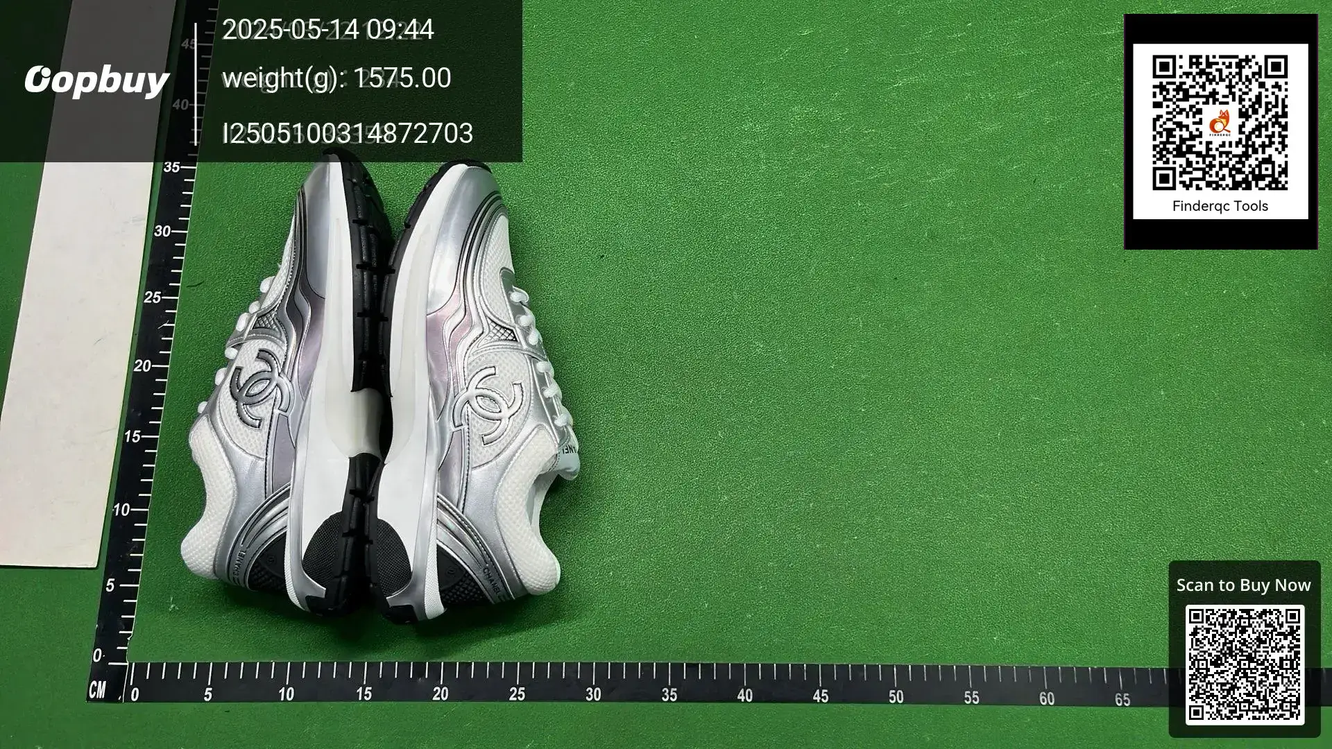 Chanel sneakers silver