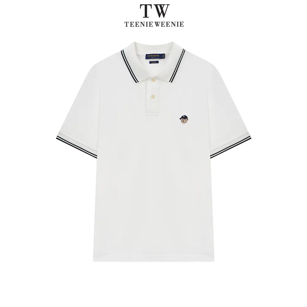 Teenieweenie Bear Unisex Polo Shirt T-Shirt 2025 Summer New arrival Lapel Minimalist Casual Tops